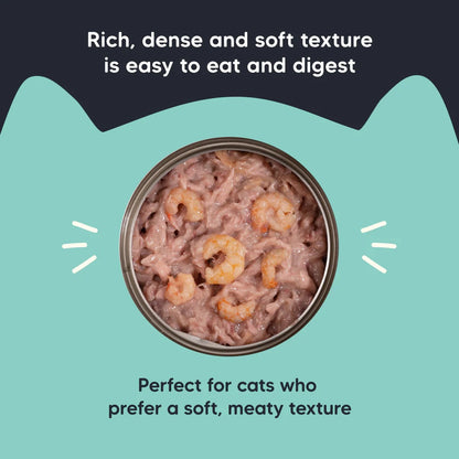 Meowsi Tuna & Shrimp Pâté Can Wet Cat Food Grain-Free 80g