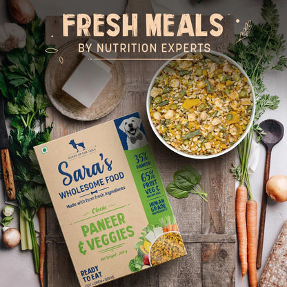 Sara's Wholesome Paneer & Veggies Vegetarian Dog Food