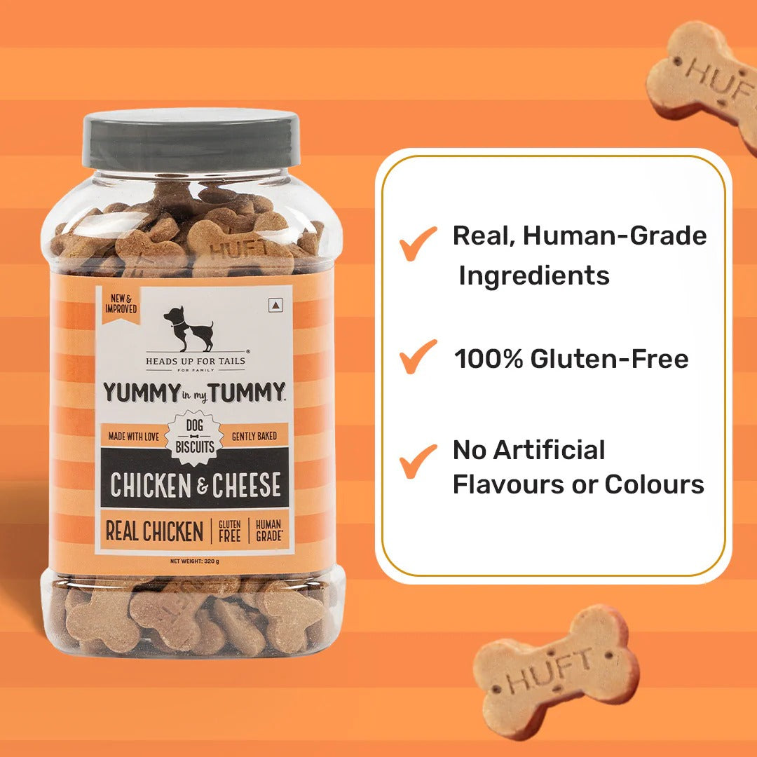 HUFT Yummy In My Tummy Chicken & Cheese Gluten-Free Biscuits