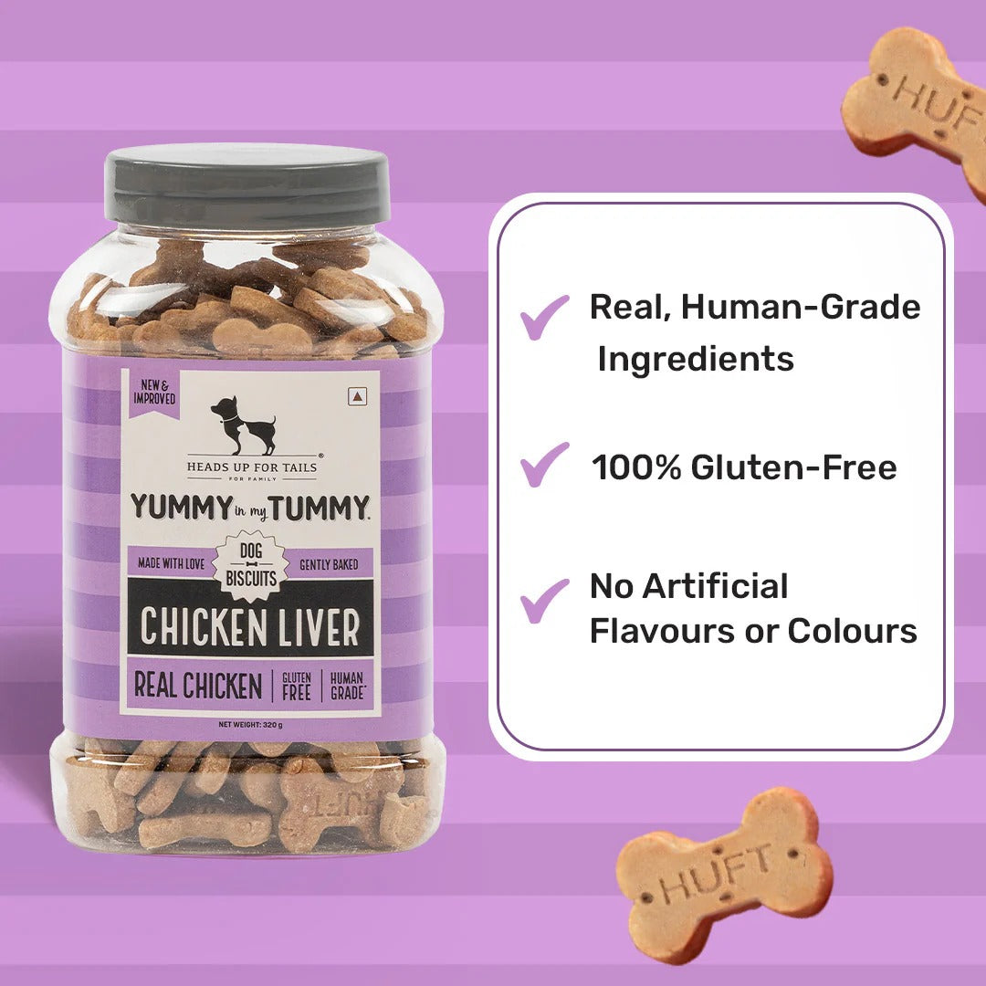HUFT Yummy In My Tummy Chicken Liver Gluten-Free Biscuits