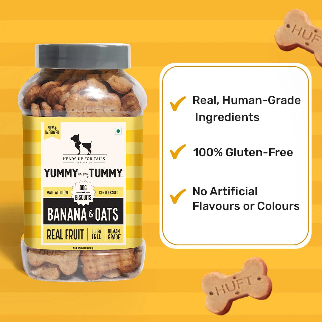 HUFT Yummy In My Tummy Banana & Oats Gluten-Free Biscuits