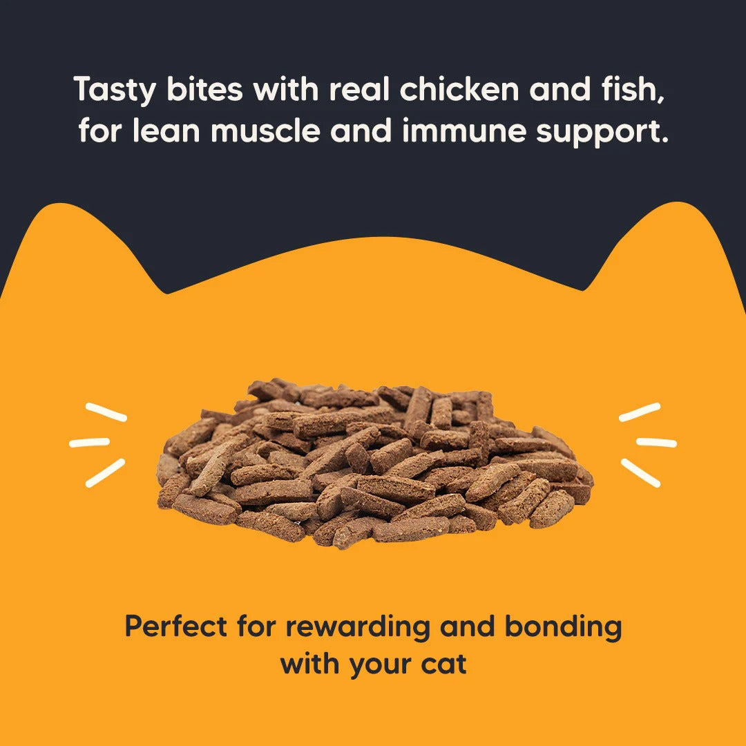 Meowsi Chicken & Fish Power Bites Cat Treats Grain-Free - 50 g