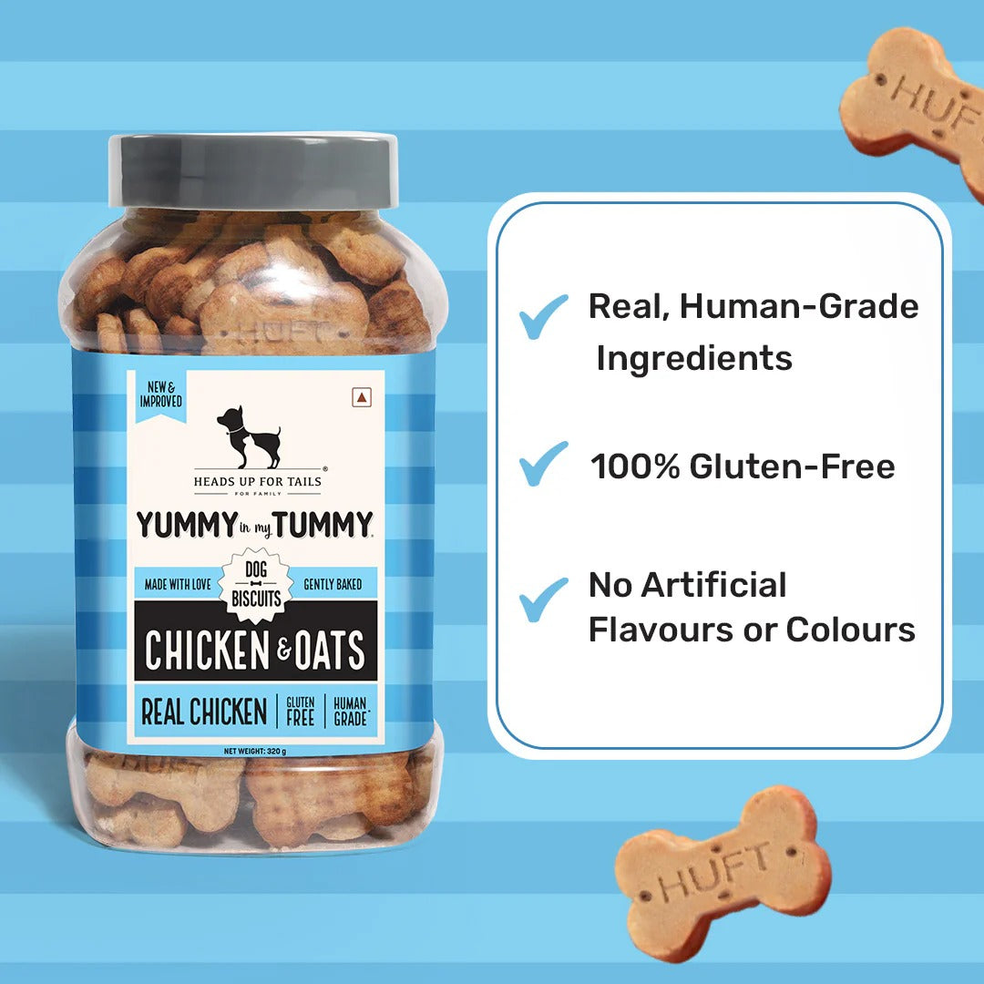 HUFT Yummy In My Tummy Chicken & Oats Gluten-Free Biscuits
