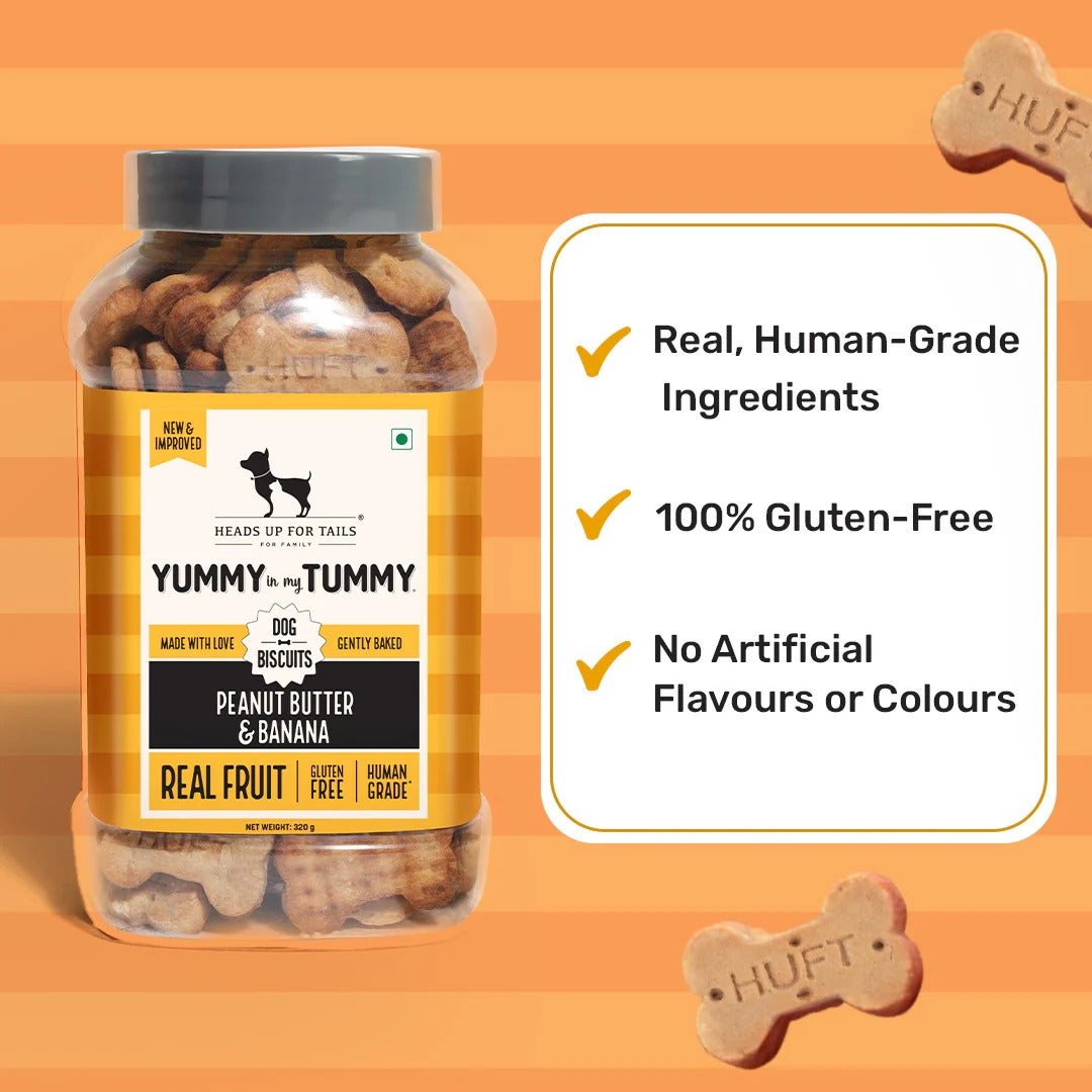 HUFT Yummy In My Tummy Peanut Butter & Banana Biscuits
