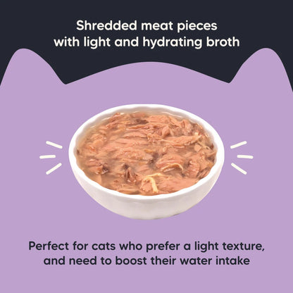Meowsi Tuna & Chicken in Broth Wet Cat Food Grain-Free 80g