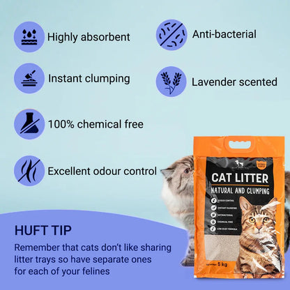 HUFT Cat Litter (Natural & Clumping) - Lavender Scented