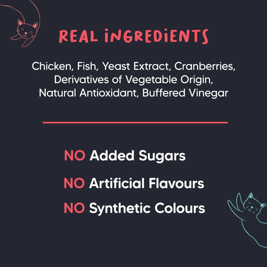 Meowsi Chicken, Fish & Cranberry Power Bites Cat Treats - 50 g