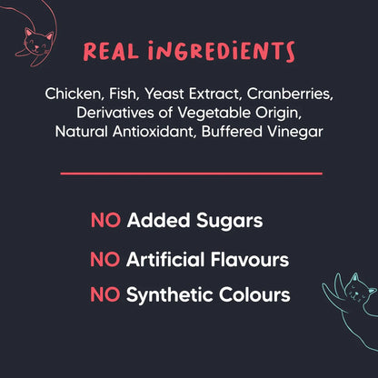 Meowsi Chicken, Fish & Cranberry Power Bites Cat Treats - 50 g