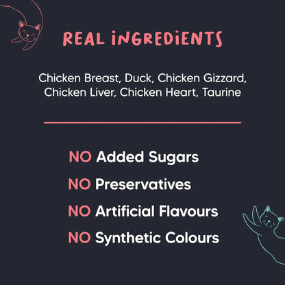 Meowsi Chicken Breast & Duck in Broth Wet Cat Food 80g