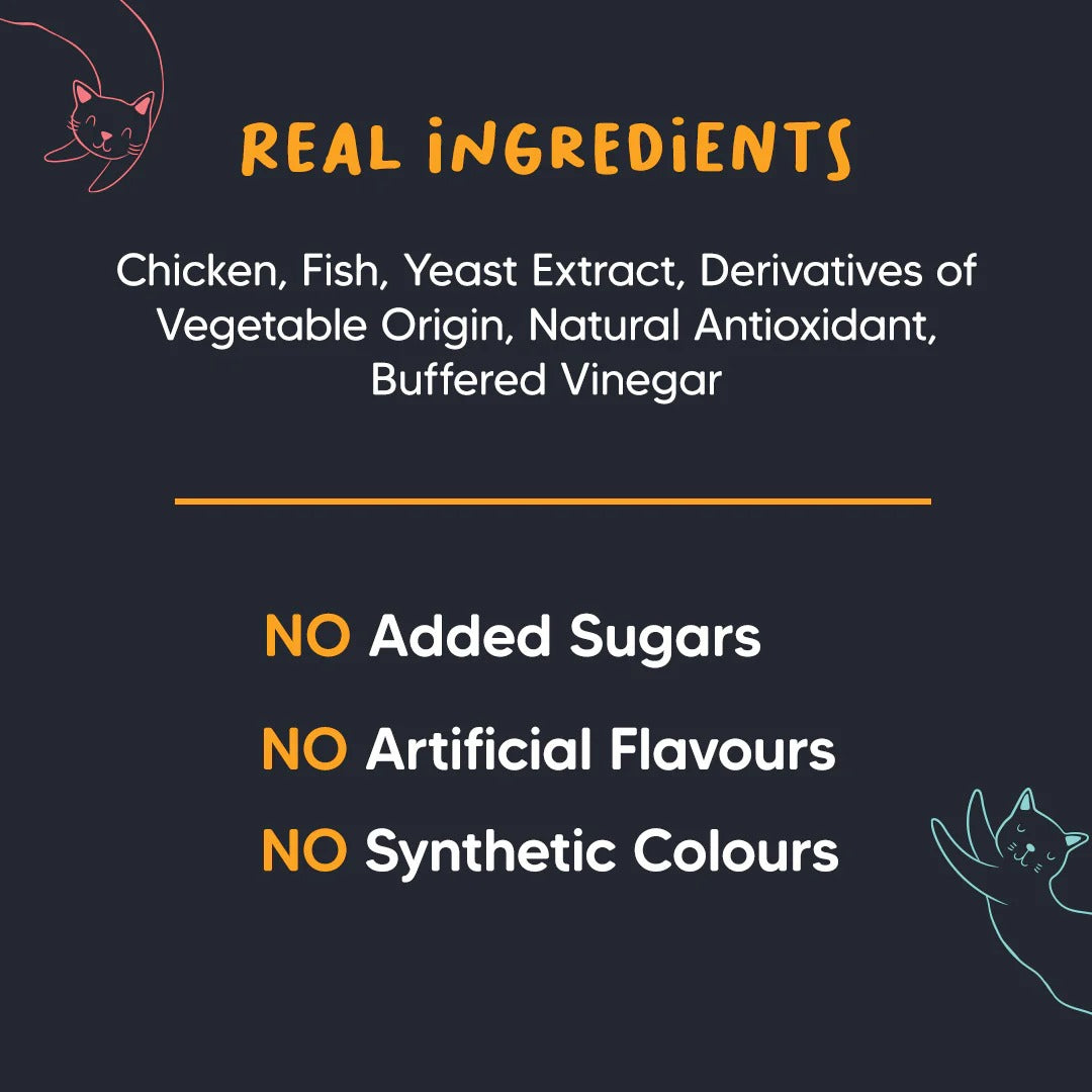 Meowsi Chicken & Fish Power Bites Cat Treats Grain-Free - 50 g