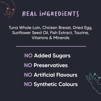 Meowsi Tuna & Chicken in Broth Wet Cat Food Grain-Free 80g