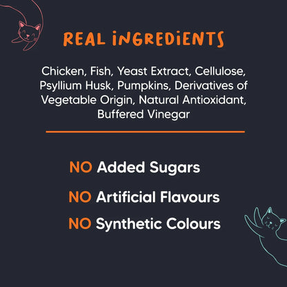 Meowsi Chicken, Fish & Psyllium Husk Power Bites Cat Treats - 50 g