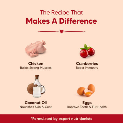 Hearty Dog Biscuits Chicken & Cranberries Grain-Free - 320 g