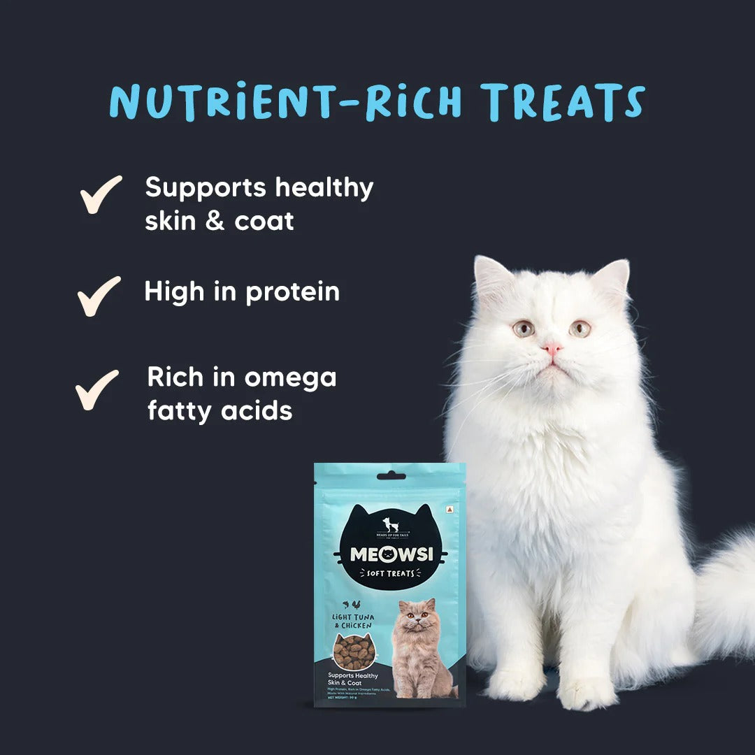Meowsi Light Tuna & Chicken Soft Cat Treats - 50 g