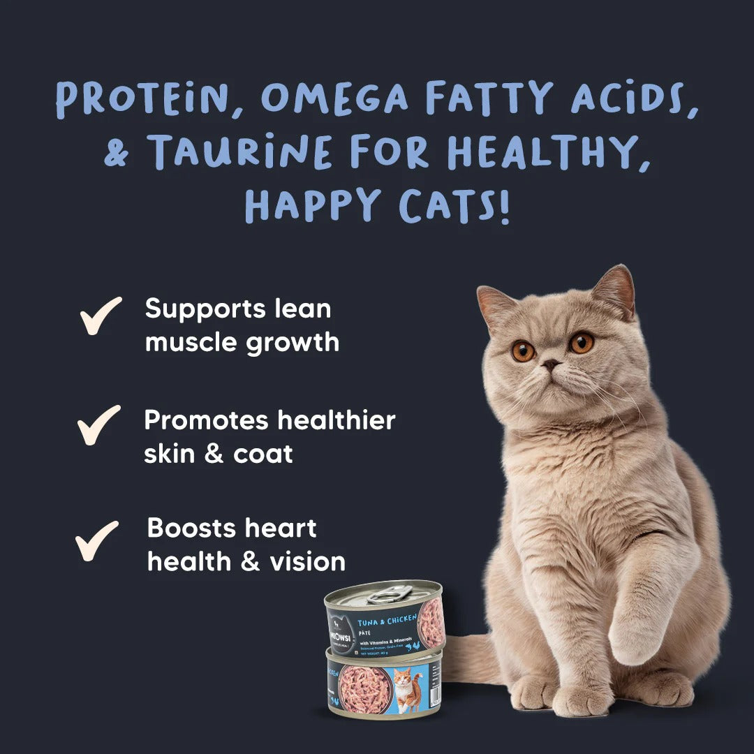 Meowsi Tuna & Chicken Pate Wet Cat Food Can 80g