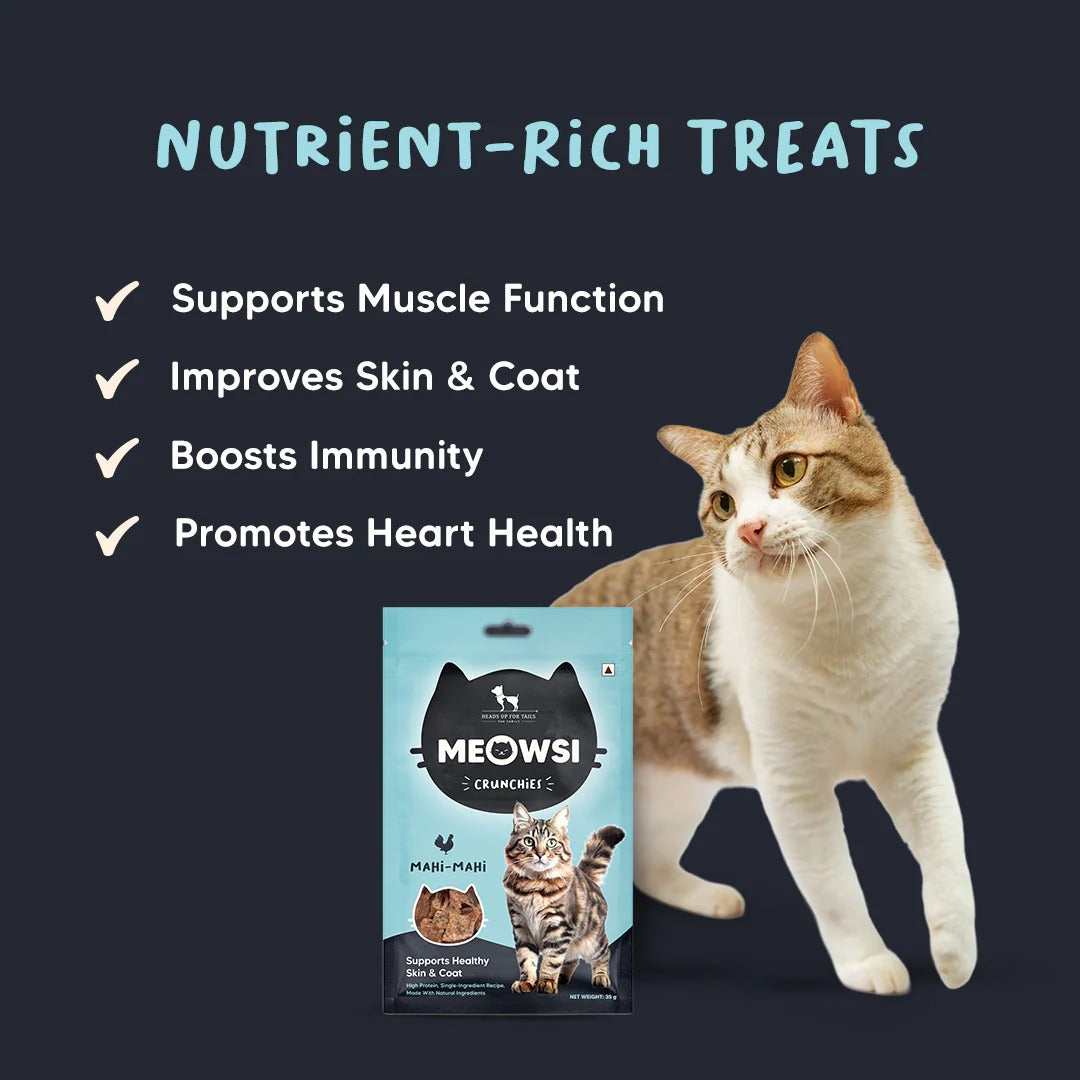 Meowsi by HUFT Mahi Mahi Fish Crunchies Cat Treats - 35 g