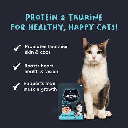 Meowsi Tuna & Shrimp in Broth Wet Cat Food Grain-Free 80g