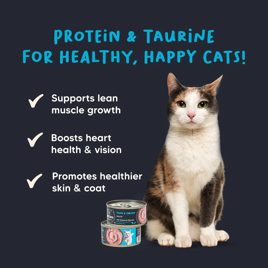 Meowsi Tuna & Shrimp Mousse Canned Wet Cat Food 80g