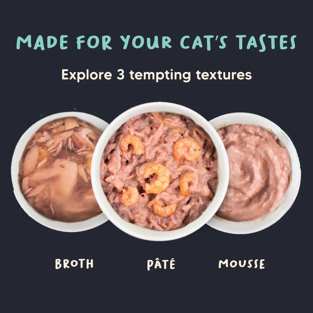 Meowsi Tuna & Shrimp Pate Wet Cat Food Grain-Free 80g