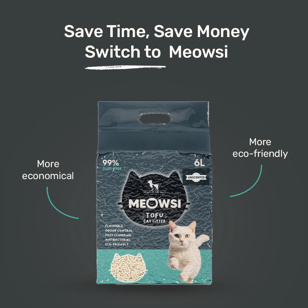 Meowsi by HUFT Tofu Cat Litter Unscented 6L
