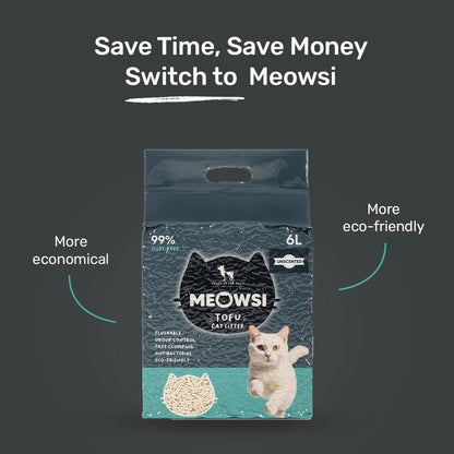 Meowsi by HUFT Tofu Cat Litter Unscented 6L