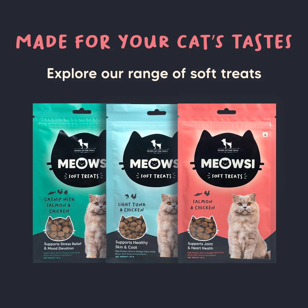 Meowsi Salmon & Chicken Soft Cat Treats High-Protein - 50 g