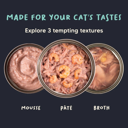 Meowsi Tuna & Shrimp Pâté Can Wet Cat Food Grain-Free 80g