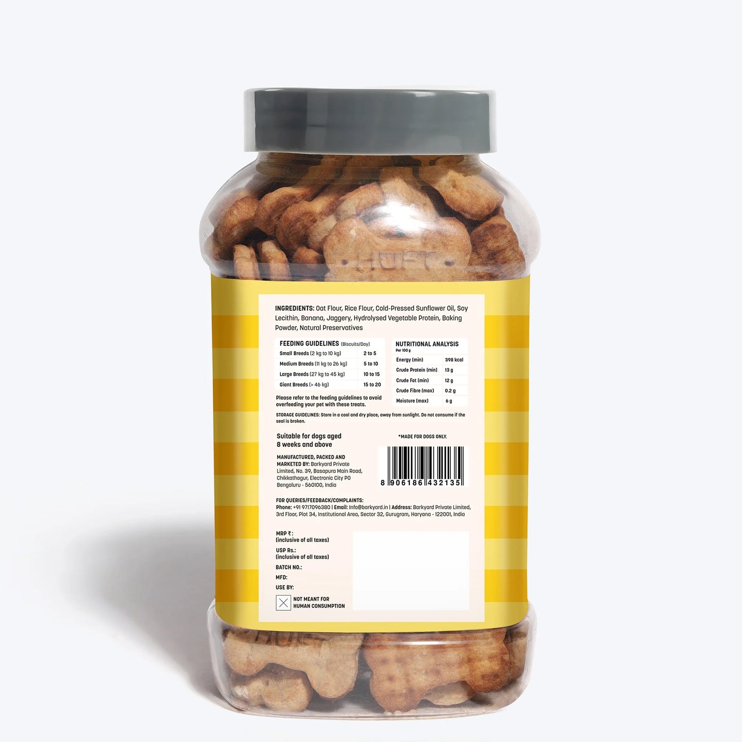 HUFT Yummy In My Tummy Banana & Oats Gluten-Free Biscuits