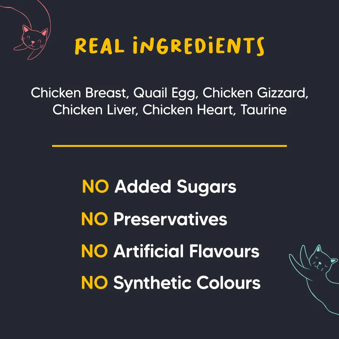 Meowsi Chicken Breast & Quail Egg in Broth Wet Cat Food 80g
