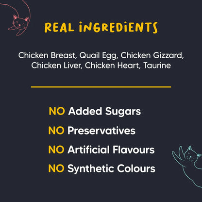 Meowsi Chicken Breast & Quail Egg in Broth Wet Cat Food 80g