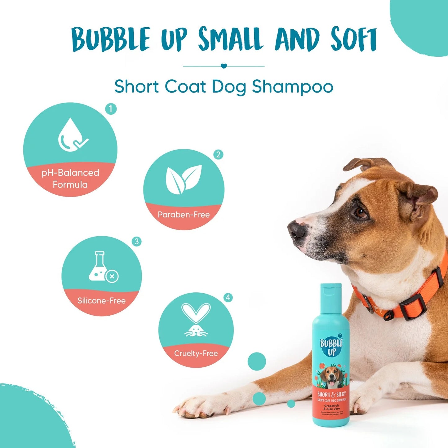 Bubble Up - Short & Silky Short Coat Shampoo For Dog - 200 ml