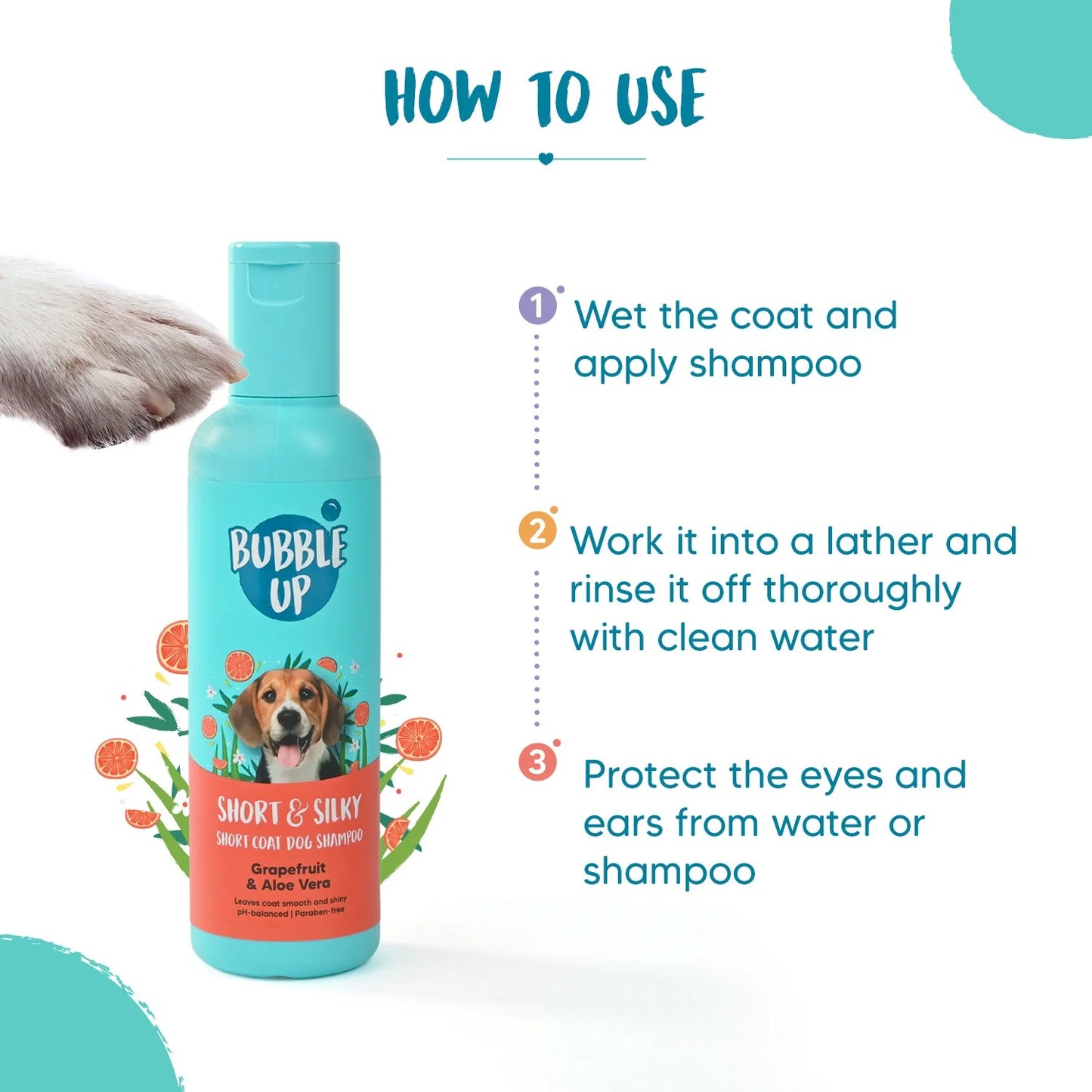 Bubble Up - Short & Silky Short Coat Shampoo For Dog - 200 ml