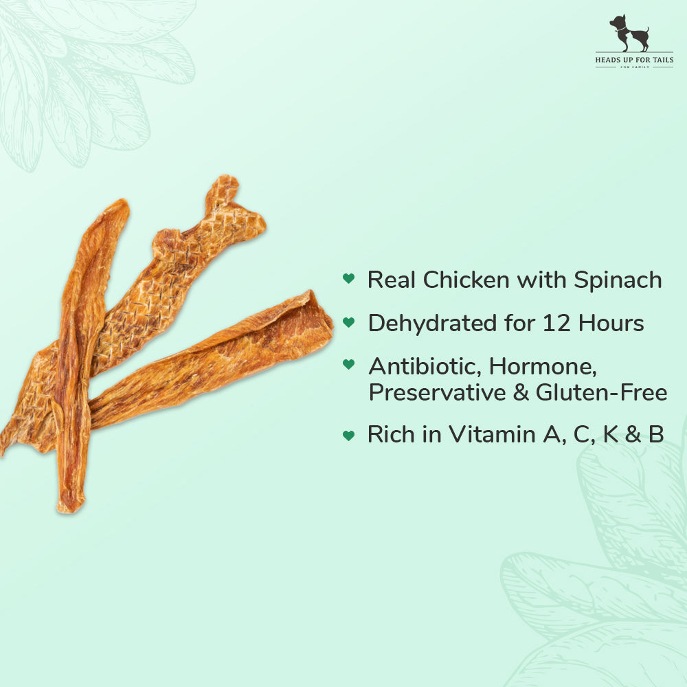 Sara's Chicken Jerky with Spinach Dog Treats Grain-Free 70g