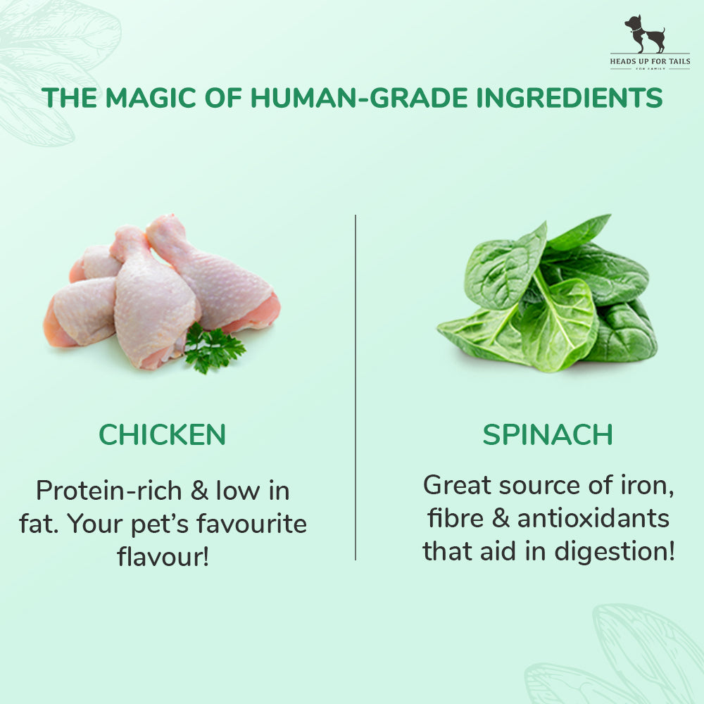 Sara's Chicken Jerky with Spinach Dog Treats Grain-Free 70g