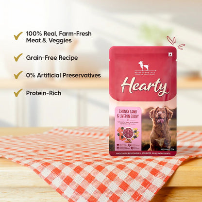 Hearty Chunky Lamb & Liver in Gravy Dog Food 70g