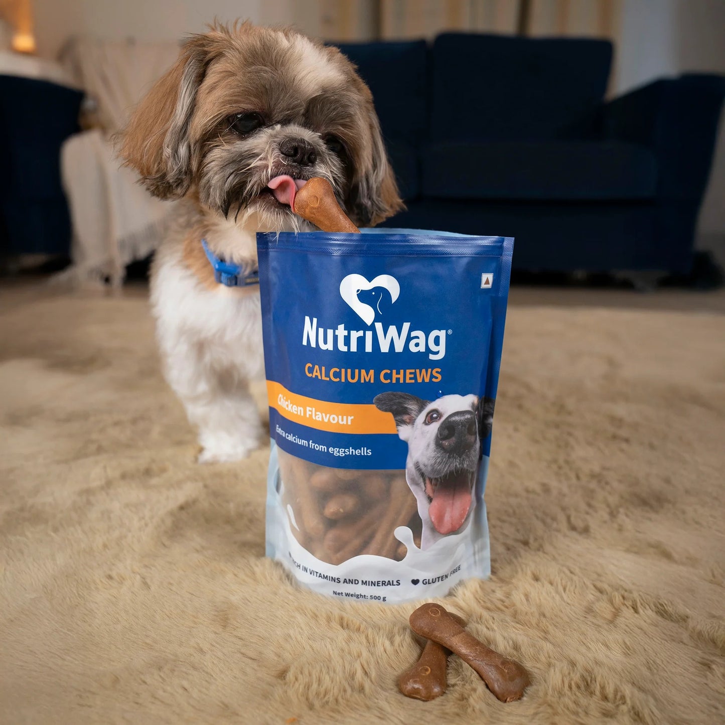 NutriWag Chicken Calcium Chew Bones Treats For Dog