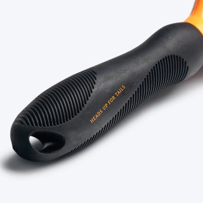 HUFT Double Sided Brush For Dogs - Orange & Black - L