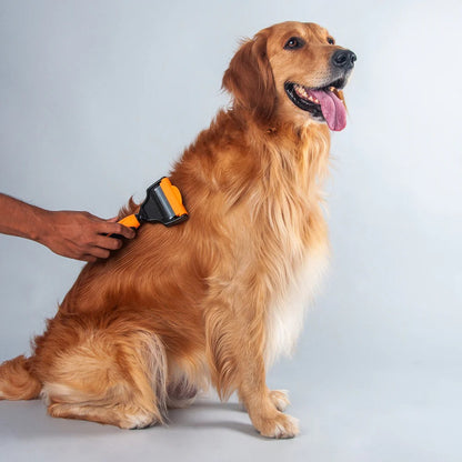 HUFT Deshedder with Rake for Dogs - Orange - S
