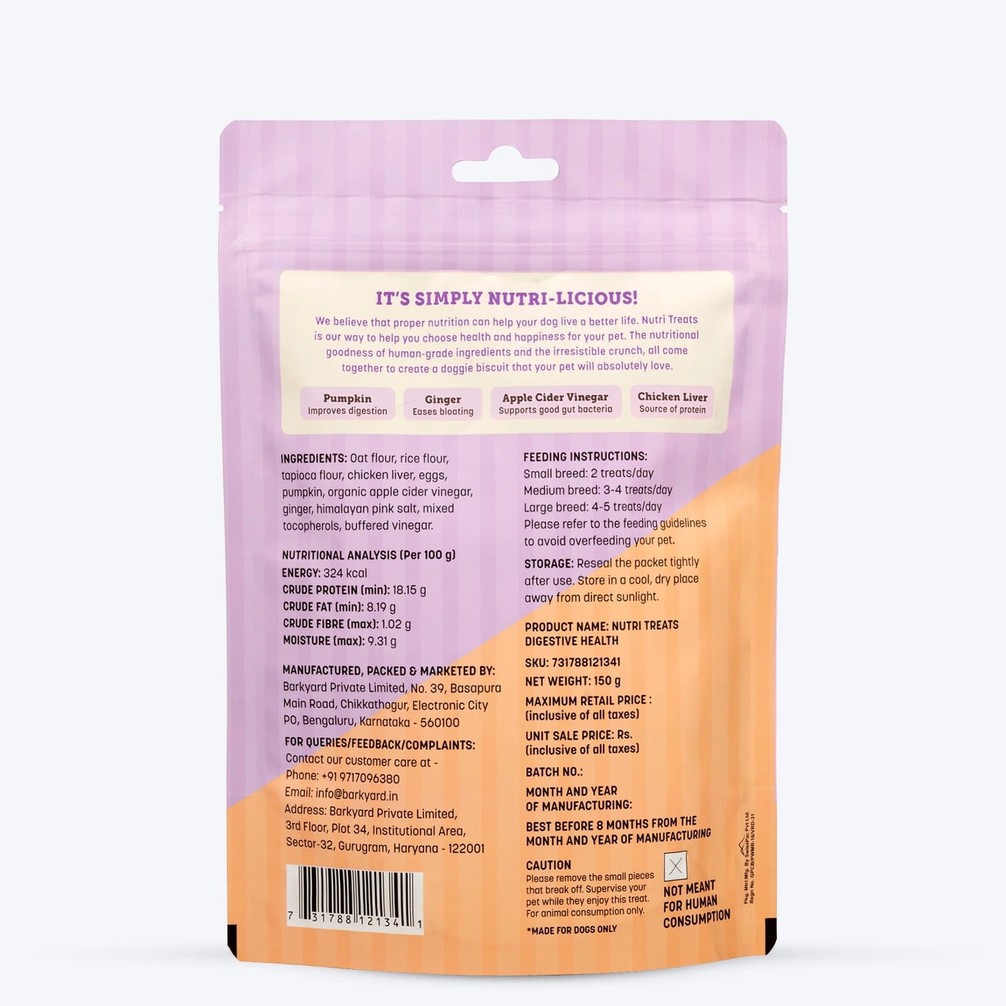 HUFT Nutri Treats For Dogs - Digestive Health - 150 g