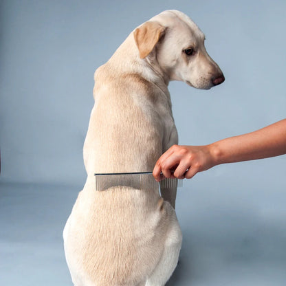 HUFT Narrow & Wide Tooth Stainless Steel Comb For Dogs & Cats