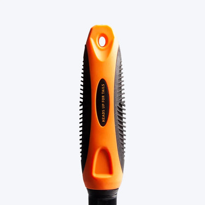 HUFT Double Sided Steel Comb for Cats & Dogs - Orange