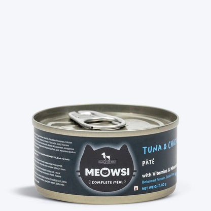 Meowsi Tuna & Chicken Pate Wet Cat Food Can 80g