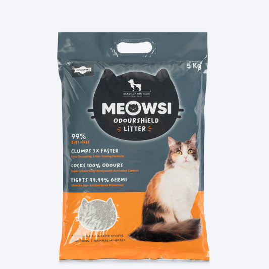Meowsi By HUFT OdourShield Unscented Cat Litter Activated Carbon 5kg