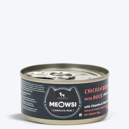 Meowsi Chicken Breast & Duck Mousse Canned Wet Cat Food 80g