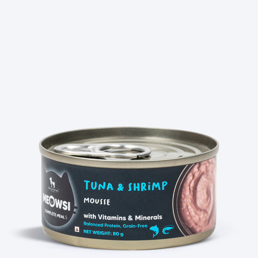 Meowsi Tuna & Shrimp Mousse Canned Wet Cat Food 80g