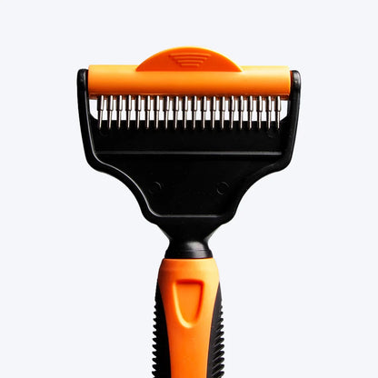 HUFT Deshedder with Rake for Dogs - Orange - S