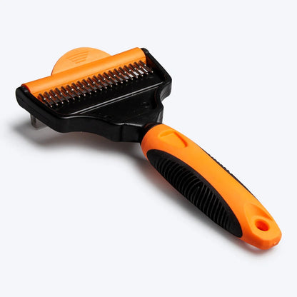 HUFT Deshedder with Rake for Dogs - Orange - S