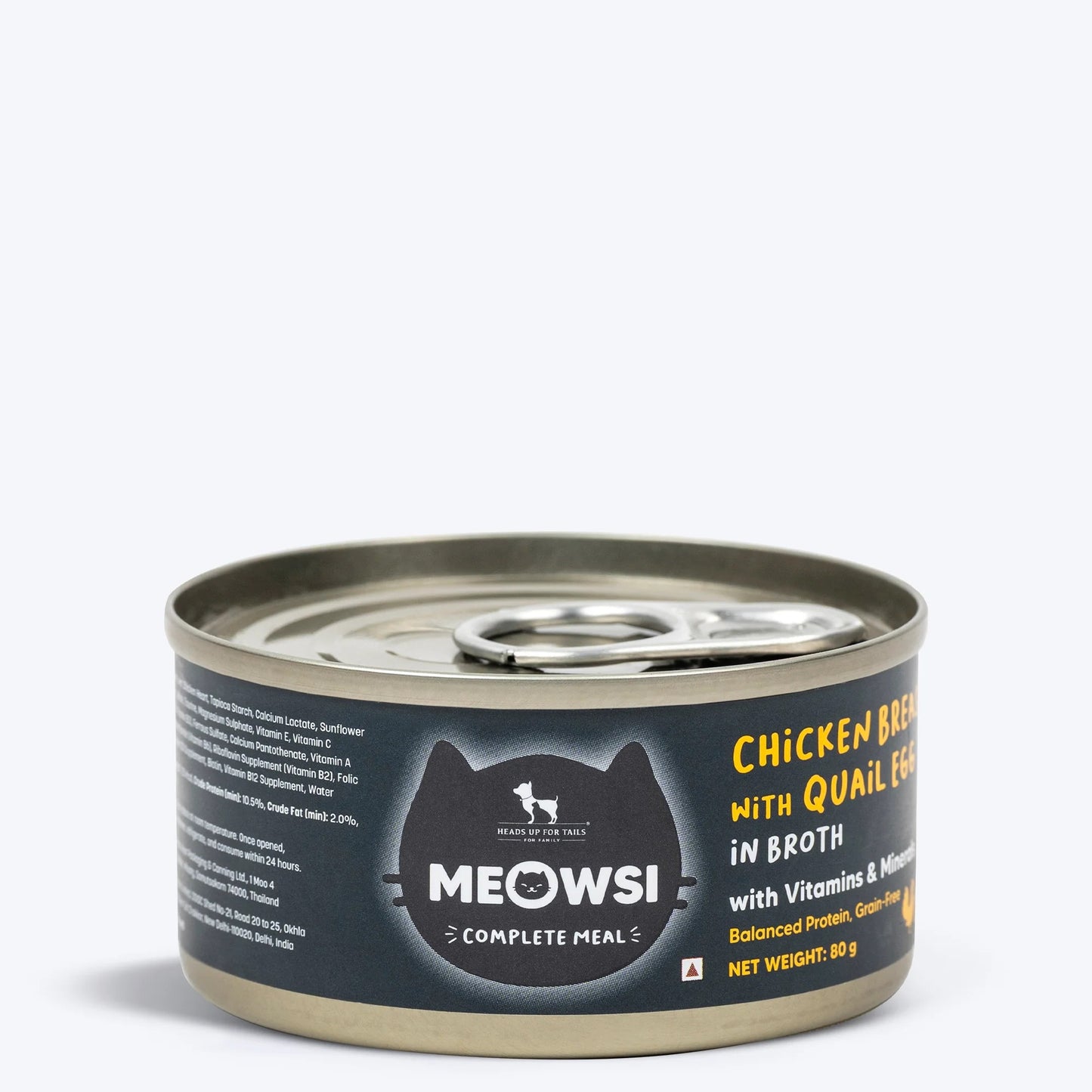 Meowsi Chicken Breast & Quail Egg in Broth Cat Food 80g