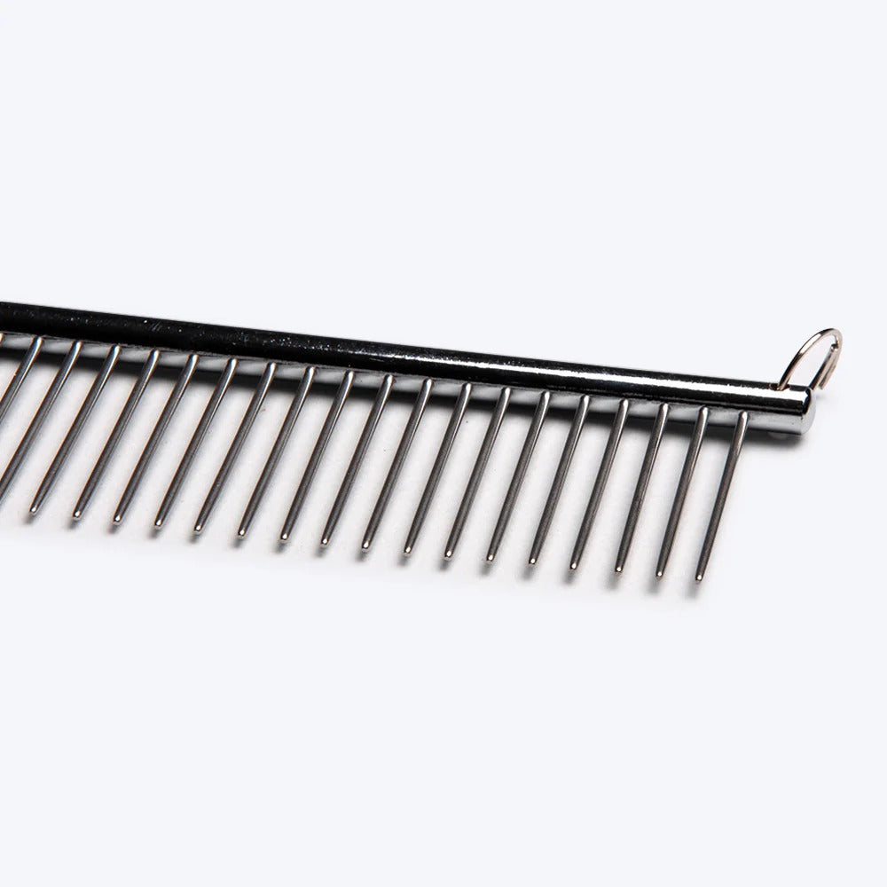 HUFT Narrow & Wide Tooth Stainless Steel Comb For Dogs & Cats