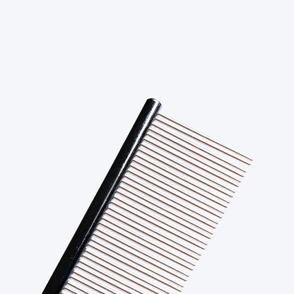 HUFT Narrow & Wide Tooth Stainless Steel Comb For Dogs & Cats